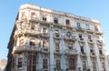 Old building waiting for its restoration in Old Havana. Cuba Royalty Free Stock Photo