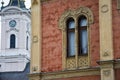 Old Building Window and the tower of the Saint George`s Cathedral