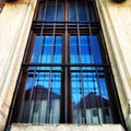 Old building, Windows Prague, city Royalty Free Stock Photo