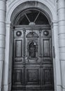 Old building wooden door in Munich Royalty Free Stock Photo