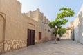 Old buildings in the Bastakia quarter, Dubai. The buildings are recreations of the old structures around Dubai Creek Royalty Free Stock Photo