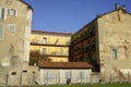 Old buildings at Biblioteca degli Alberi in Milan, Italy