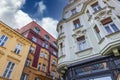 Old buildings in Bratislava historical center, Slovakia Royalty Free Stock Photo