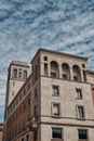 Old buildings in the center of Piacenza - Fascist architecture - emilia romagna - italy Royalty Free Stock Photo