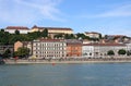Old buildings on Danube riverside Budapest Royalty Free Stock Photo