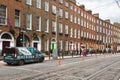 Old buildings exterior on Dublin street, Ireland Royalty Free Stock Photo