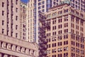 Old buildings with fire escape, NYC. Royalty Free Stock Photo