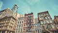 Old buildings with fire escapes, New York City, US Royalty Free Stock Photo