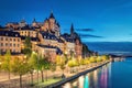 Old buildings on the hill in Sodermalm district of Stockholm Royalty Free Stock Photo