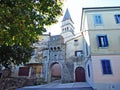 Old buildings and historic houses in the heart of Pican settlement - Istria, Croatia / Stare gradjevine i povijesne kuce u jezgri Royalty Free Stock Photo