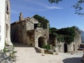 Old buildings and historic houses in the heart of Pican settlement - Istria, Croatia / Stare gradjevine i povijesne kuce u jezgri Royalty Free Stock Photo