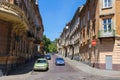 Old buildings in the historical centre of Lviv, Ukraine Royalty Free Stock Photo