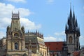 Old buildings in Jewish quarter Prague Royalty Free Stock Photo