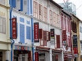 Old buildings located on main street in Chinatown Singapore Royalty Free Stock Photo