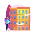 Old buildings modernization abstract concept vector illustration.