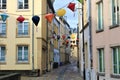 An architecture in the old part of the center of Luxembourg City Royalty Free Stock Photo