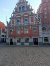 Old buildings in old town Vecriga in Riga Latvia