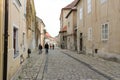 Old buildings and people on Kapitulska street