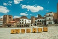 Old buildings in the Plaza Mayor at Caceres