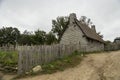 Old buildings in Plimoth plantation at Plymouth, MA Royalty Free Stock Photo