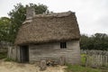 Old buildings in Plimoth plantation at Plymouth, MA Royalty Free Stock Photo