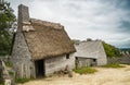 Old buildings in Plimoth plantation at Plymouth, MA Royalty Free Stock Photo