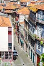 Old buildings in Porto city Portugal. Red roofs of historic area Royalty Free Stock Photo