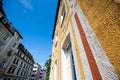 Old buildings renovated in Munich, blue sky Royalty Free Stock Photo