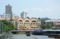 Old buildings with the river at Clark Quay in Singapore