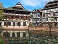 Old buildings on the river Ill in Petite France, Strasbourg, France