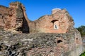 Old buildings and ruins at Targoviste Royal Court (Curtea Domneasca) Royalty Free Stock Photo