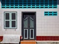 Old buildings Sino Portuguese style in Phuket town Thailand. Royalty Free Stock Photo