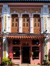 Old buildings Sino Portuguese style in Phuket town Thailand. Royalty Free Stock Photo