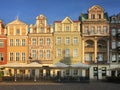 Old buildings on the Stary Rynek square in Pozna?, Poland, June 2019 Royalty Free Stock Photo