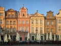 Old buildings on the Stary Rynek square in Pozna?, Poland, June 2019 Royalty Free Stock Photo