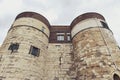 Old buildings and towers in the inner ward area of Tower of London, England