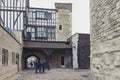 Old buildings and towers in the inner ward area of Tower of London, England Royalty Free Stock Photo