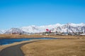 Old buildings in town of Hofn in Hornafjordur in Iceland Royalty Free Stock Photo