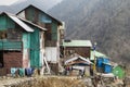 Old buildings on the way from Gantok to Tsomgo Lake Royalty Free Stock Photo