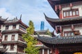 Old buildings in the Yu garden in Shanghai Royalty Free Stock Photo