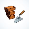 Trowel. Vector drawing