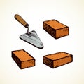 Trowel. Vector drawing Royalty Free Stock Photo