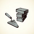 Trowel. Vector drawing Royalty Free Stock Photo