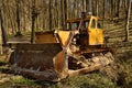 Old bulldozer in a forest
