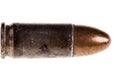 Old bullet macro isolated Royalty Free Stock Photo