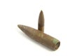 Old bullets on white Royalty Free Stock Photo