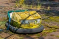 Old bumper cars at Pripyat amusement park in the Ukraine Royalty Free Stock Photo