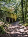 Old bunkers with underground passageways in the Fortress of Duffel