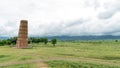 Old Burana tower located on famous Silk road, Kyrgyzstan Royalty Free Stock Photo