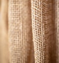 Old burlap fabric as a texture Royalty Free Stock Photo